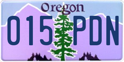 OR license plate 015PDN