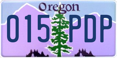OR license plate 015PDP