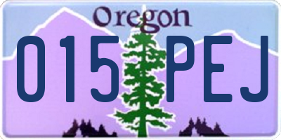 OR license plate 015PEJ