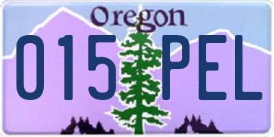 OR license plate 015PEL