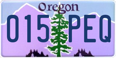 OR license plate 015PEQ