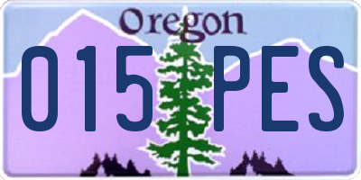 OR license plate 015PES