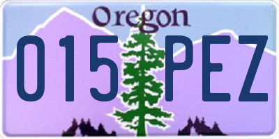OR license plate 015PEZ