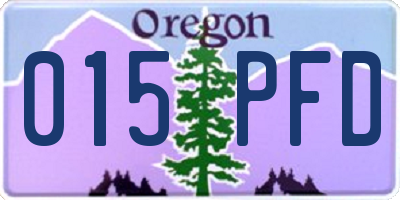 OR license plate 015PFD