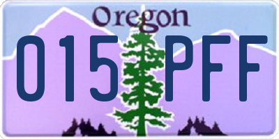OR license plate 015PFF