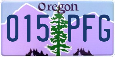 OR license plate 015PFG
