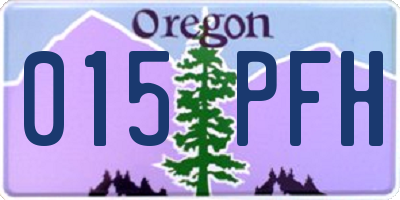 OR license plate 015PFH