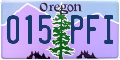 OR license plate 015PFI