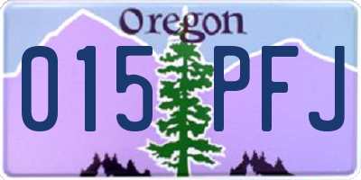 OR license plate 015PFJ