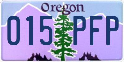 OR license plate 015PFP
