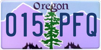 OR license plate 015PFQ
