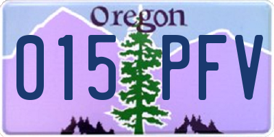 OR license plate 015PFV