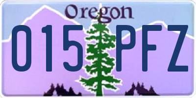 OR license plate 015PFZ