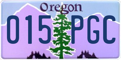 OR license plate 015PGC