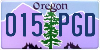OR license plate 015PGD