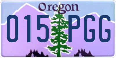OR license plate 015PGG
