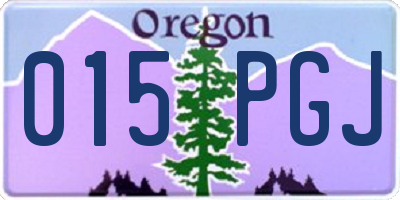 OR license plate 015PGJ