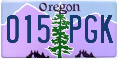 OR license plate 015PGK