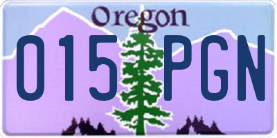 OR license plate 015PGN
