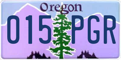 OR license plate 015PGR