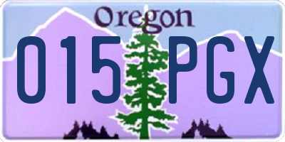 OR license plate 015PGX