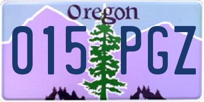 OR license plate 015PGZ