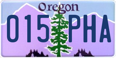 OR license plate 015PHA