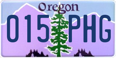 OR license plate 015PHG