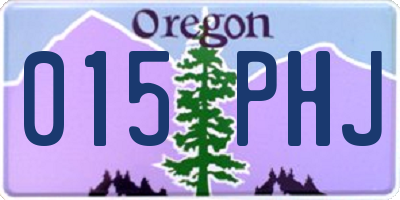 OR license plate 015PHJ
