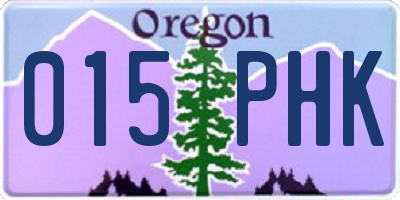 OR license plate 015PHK