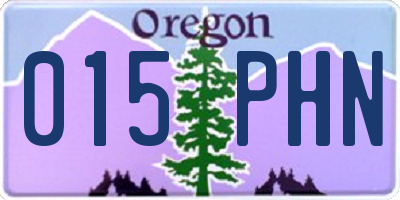 OR license plate 015PHN