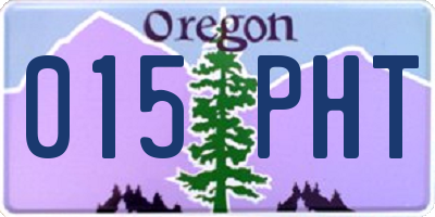 OR license plate 015PHT