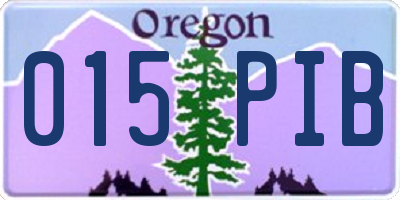 OR license plate 015PIB