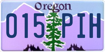 OR license plate 015PIH
