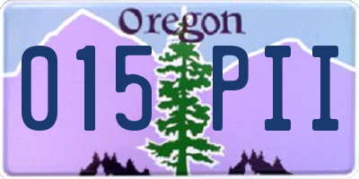 OR license plate 015PII