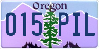 OR license plate 015PIL