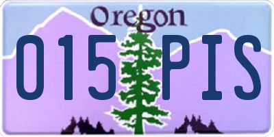 OR license plate 015PIS