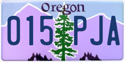 OR license plate 015PJA