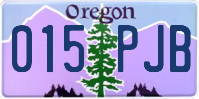 OR license plate 015PJB