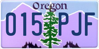 OR license plate 015PJF