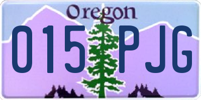 OR license plate 015PJG
