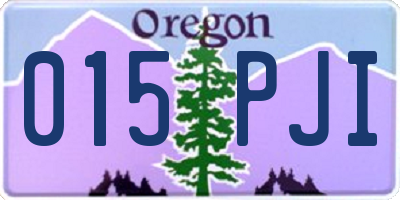 OR license plate 015PJI