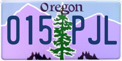 OR license plate 015PJL