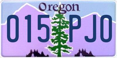 OR license plate 015PJO