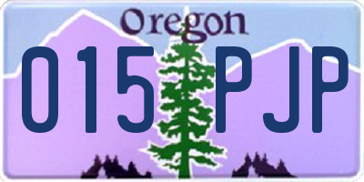 OR license plate 015PJP