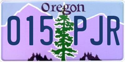 OR license plate 015PJR