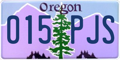 OR license plate 015PJS