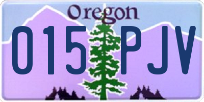 OR license plate 015PJV