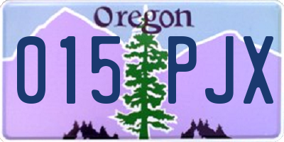 OR license plate 015PJX