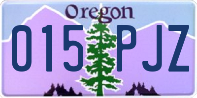 OR license plate 015PJZ